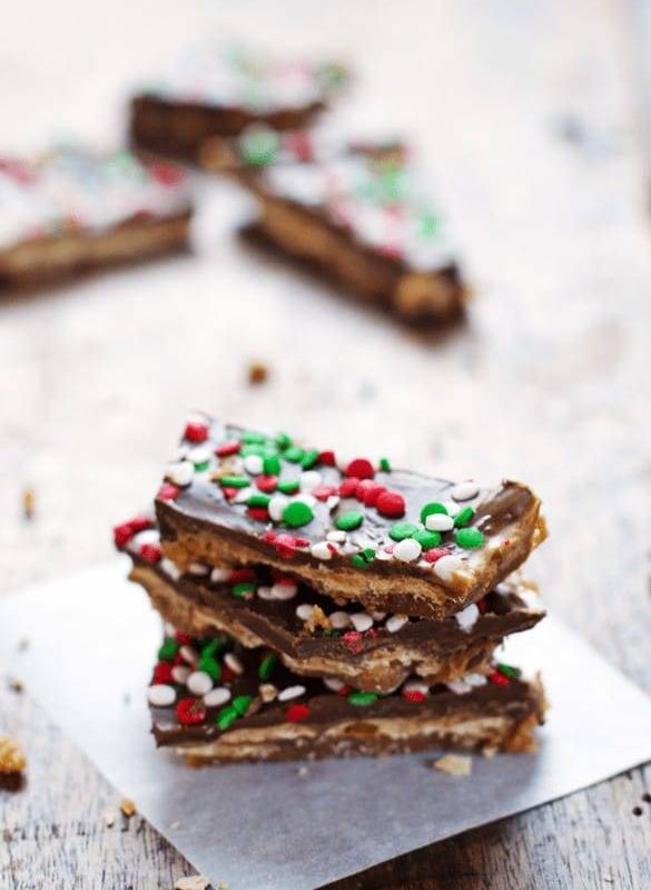 Saltine Toffee - simple, salty, and sweet. Perfect last-minute Christmas treat! | pinchofyum.com