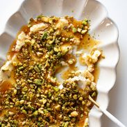 A picture of Boursin Appetizer with Pistachios and Honey