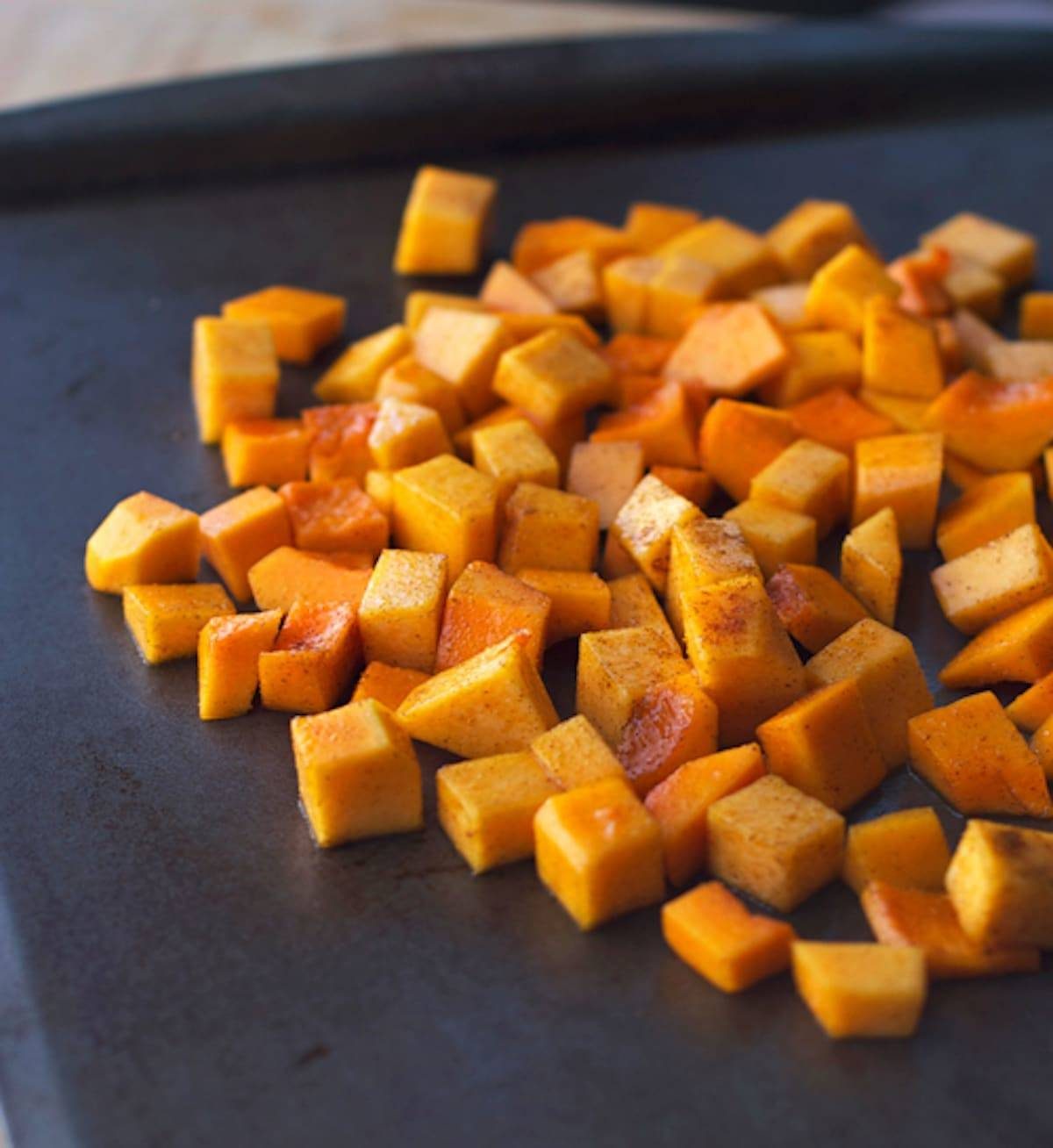 Squash cut on a board.