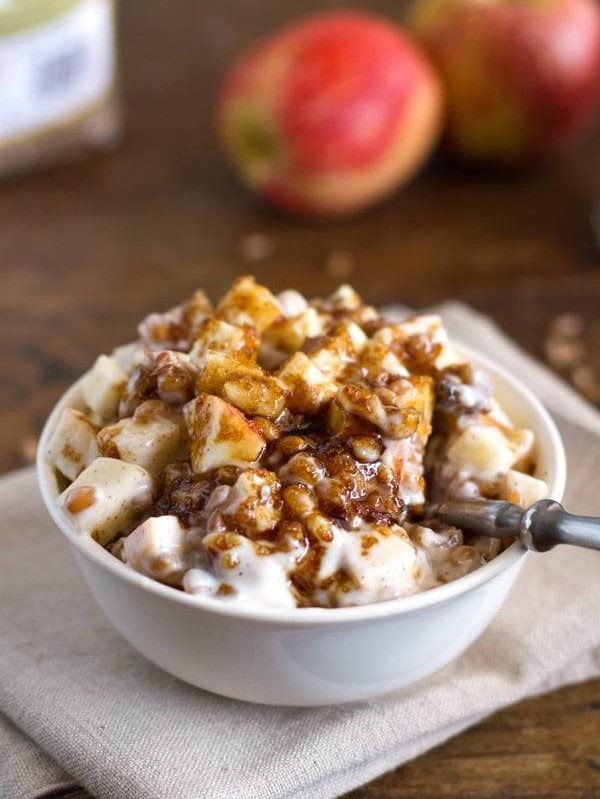 A picture of Brown Sugar Apple, Wheat Berry, & Yogurt Parfaits